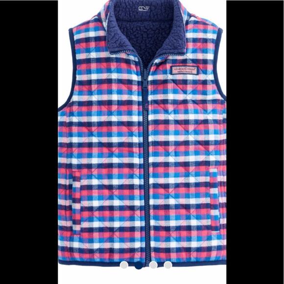 NWT Vineyard vines reversible sherpa shep vest 14